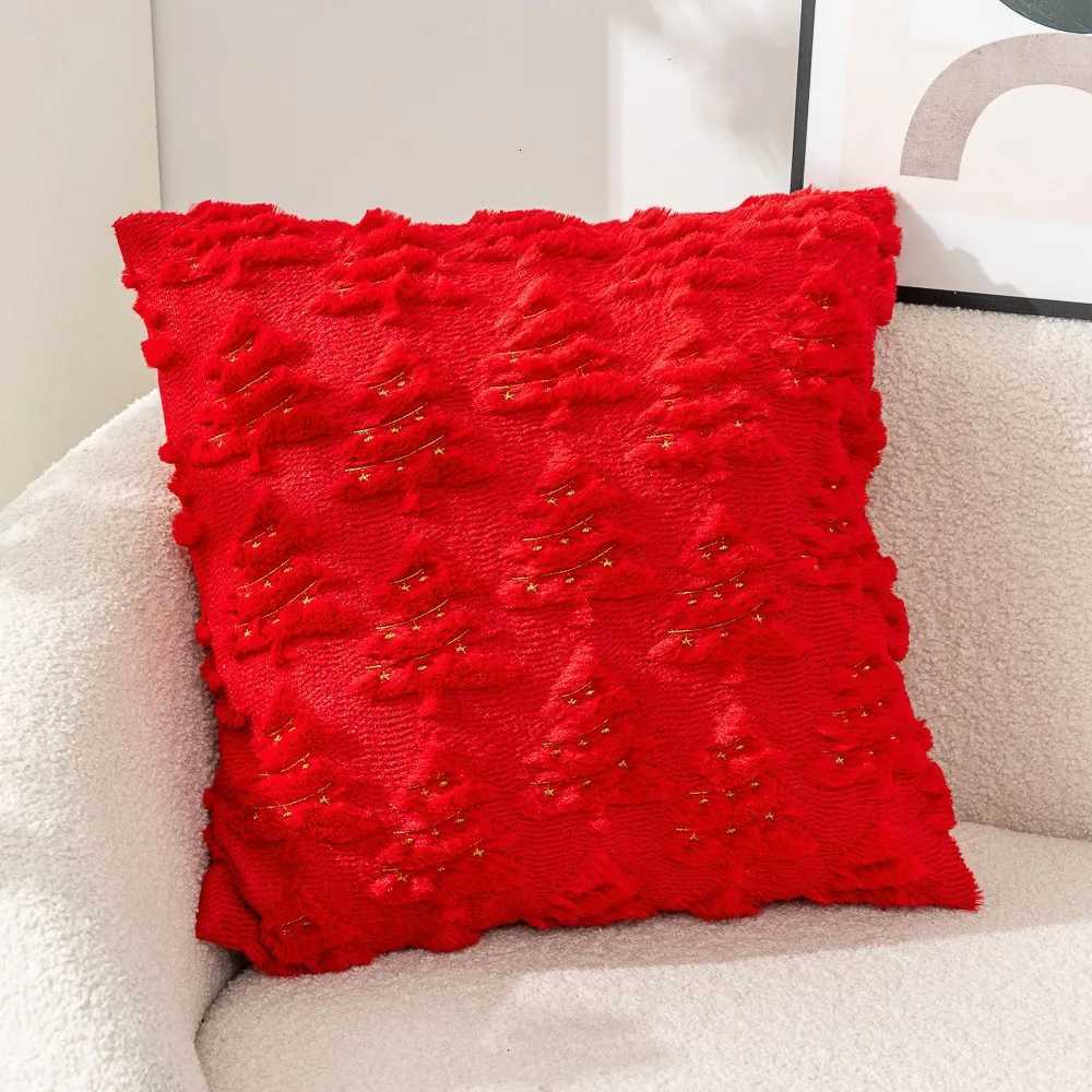 New Christmas Lights Embroidery Pillow Cover American Retro Living Room Sofa Pillow Cushion Christmas Atmosphere Home Decoration Y251105