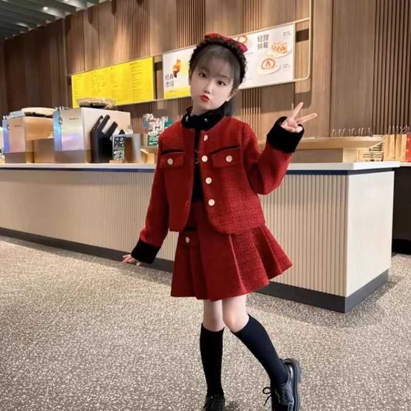 Pleated Skirt Set Clothes for Girls 10 to 12 Years Children Girl Winter Clothing Fashion Childrens Setup Outfit Autumn Wear Old Y251105