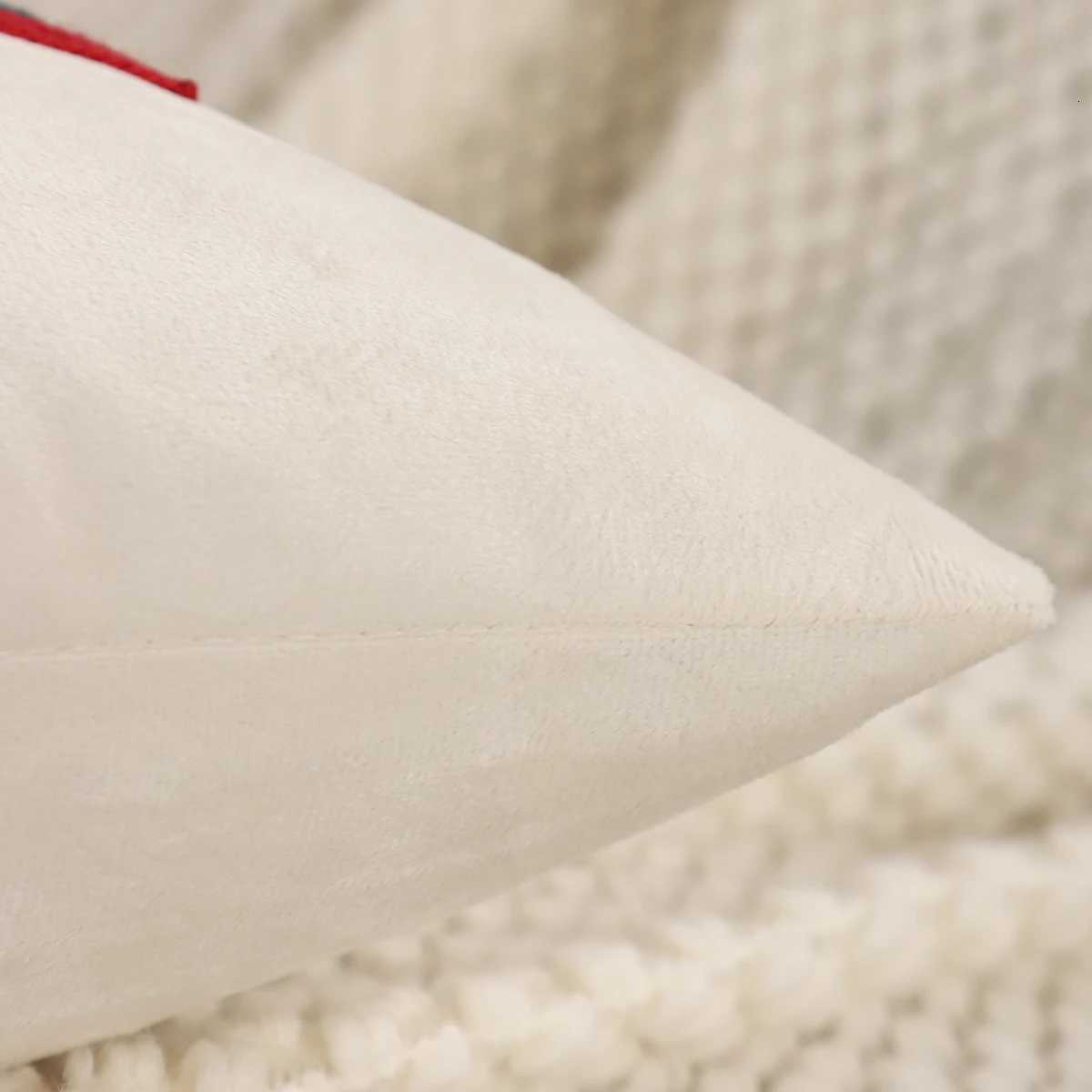 1 PC Christmas Tree Throw Pillow Cover Velvet Embroidery Candy Christmas Decoration Living Room Y251105