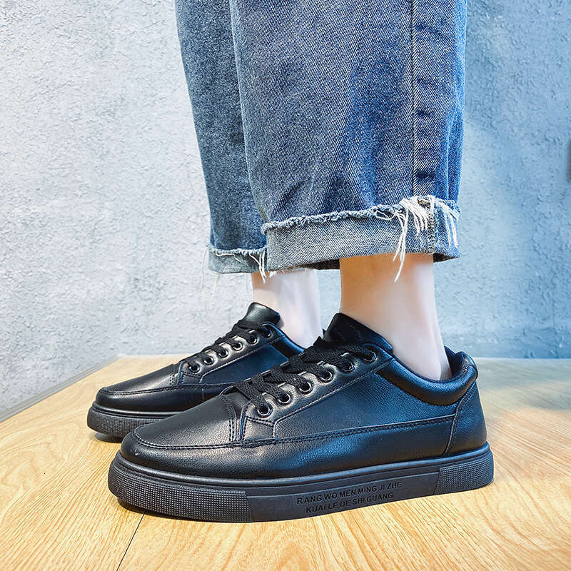 Summer New Fashion Casual Leather Outdoor Couple Sports Large Lace up Board Shoes