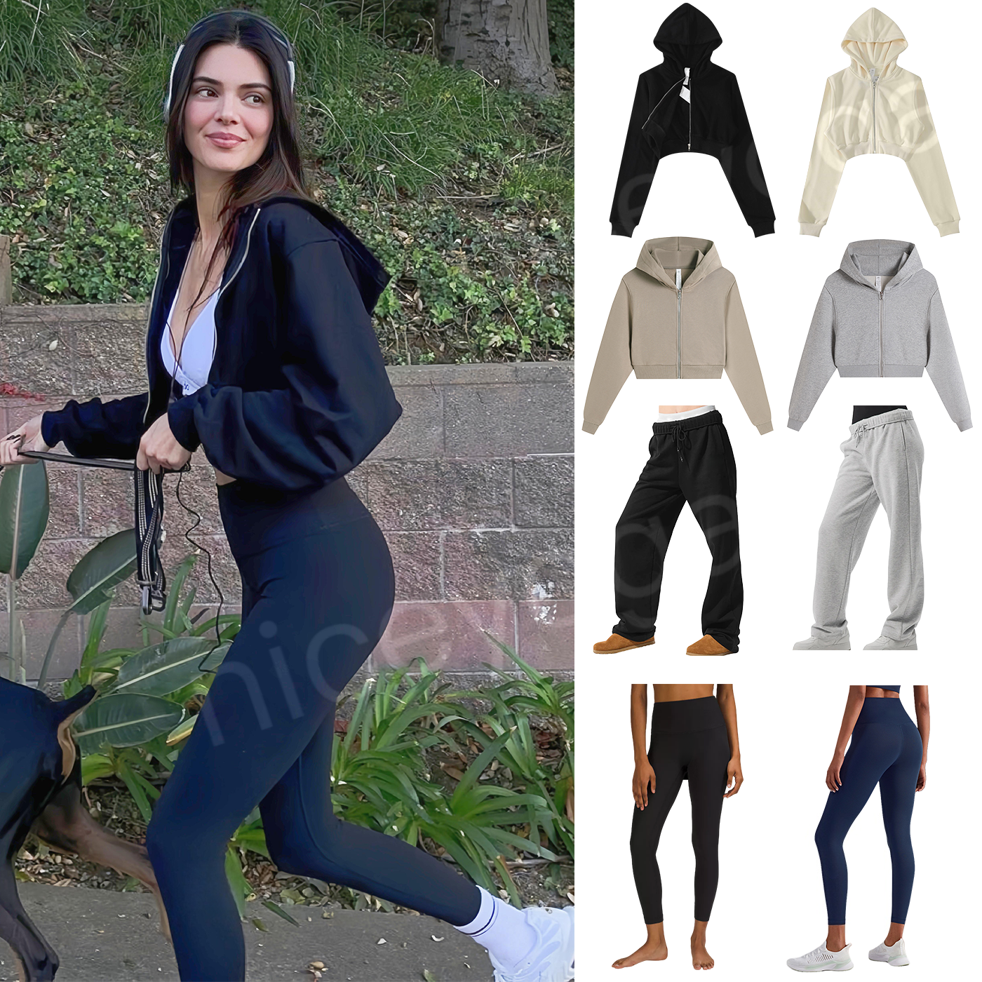 Yoga Cropped Sleeve Full Zip Hooded Sweatshirt Zip Long-Sleeved Top Sporty Casual Jacket Sweatpants Tight Pants Fitness Gym set Outdoor women clothes