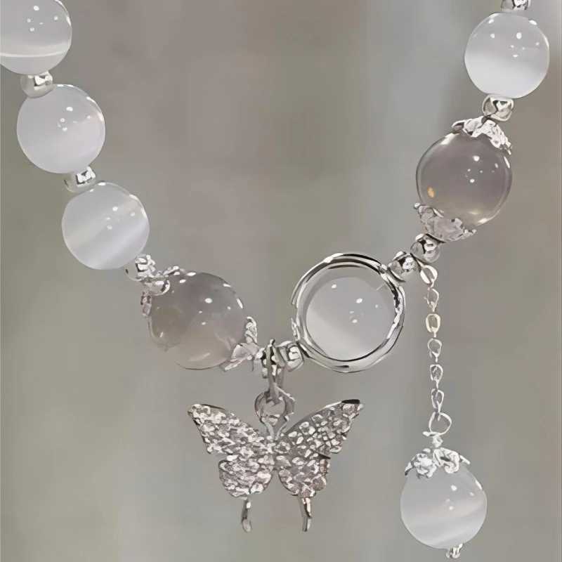 Gentle New Chinese Style Natural Moonstone Beaded Premium Feel Light Luxury Niche Designed Exquisite Butterfly Jewelry C251105