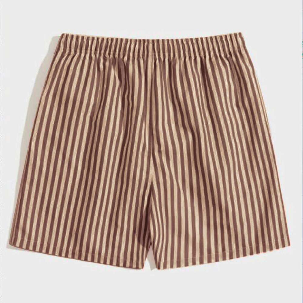 Men's Shorts Men's Quick Dried Fashion Stripe Male Pants Thin Loose Beach Shorts Drawstring Summer Casual Trousers For Mens
