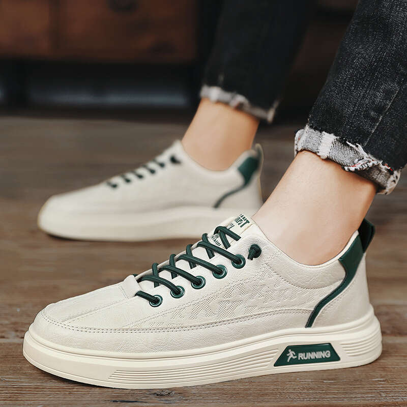 Spring Simple Korean Style Versatile Low-top White Casual Men's Sports Sneakers Cross-border Large Size Shoes