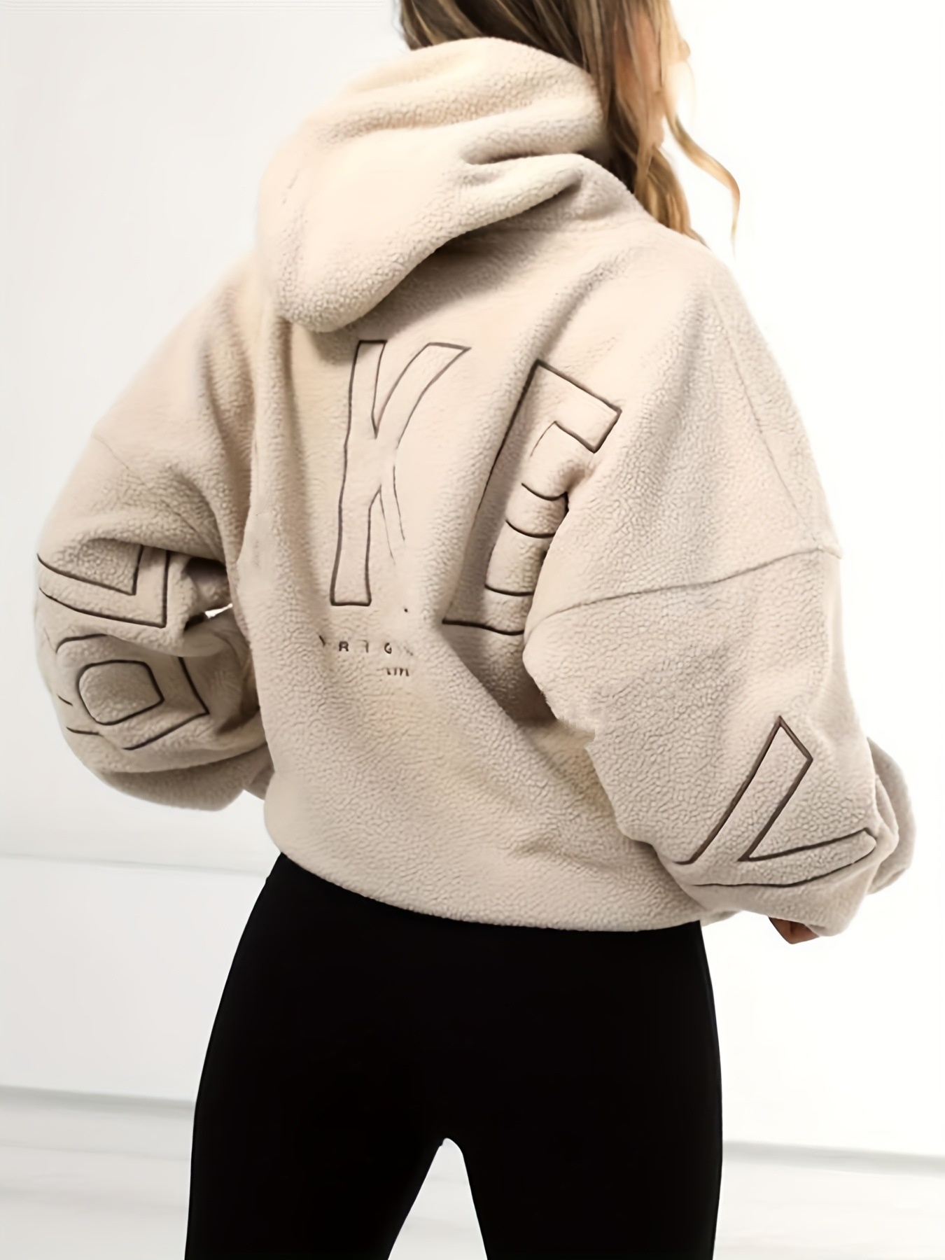 Women's Designer Fleece Hoodie Letter Embroidery Loose Zipper Coat Elegant Commuting Comfort Casual Trendy Streetwear blake hoody