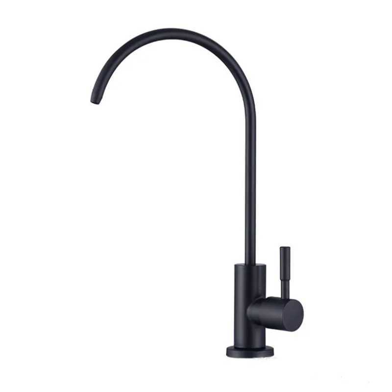 Gooseneck Water ifier Faucet Rrse Osmosis Drinking Water Filter Faucet stainless steel 1/4 Ceramic Core Y251104