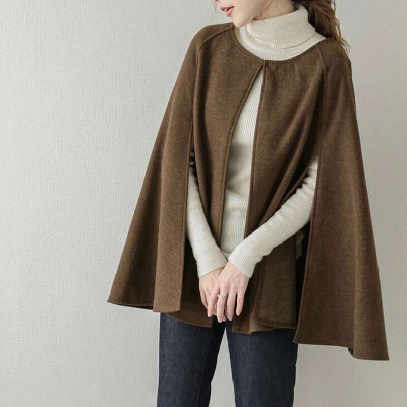 New Coat Autumn Versatile Outerwear, Wool Shawl For Women, Cross-Border Amazon Bestseller B5