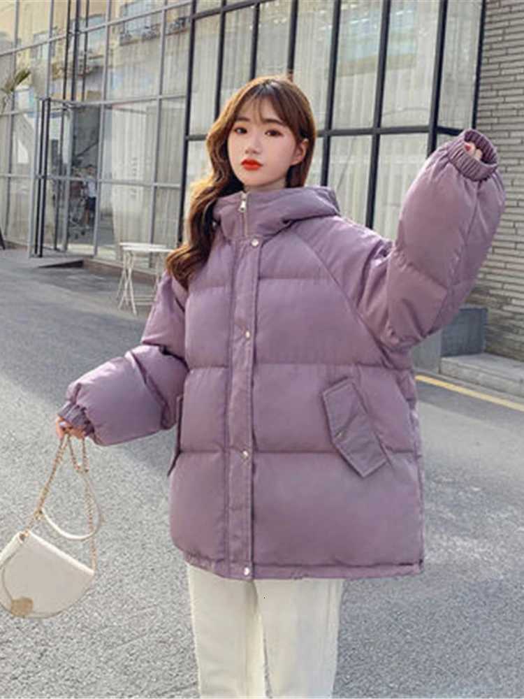 New Short Winter Jacket Women Warm Hooded Down Cotton Jacket Parkas Female Casual Loose Outwear Korean Cotton-padded Winter CoatT251105