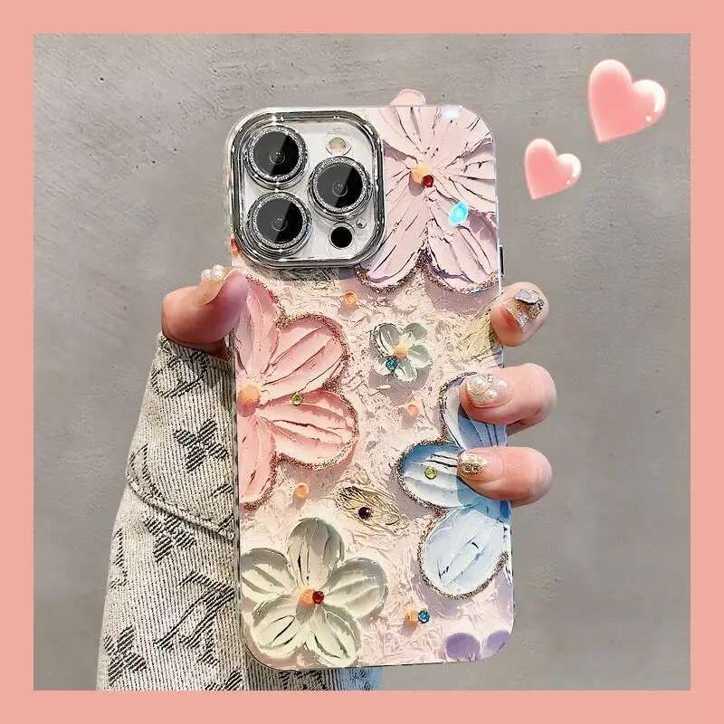 wers Glitter Laser Phone Case For iPhone 16 Pro Max 15 14 Plus 13 12 11 Dia Soft Shockproof Lens protection Cover