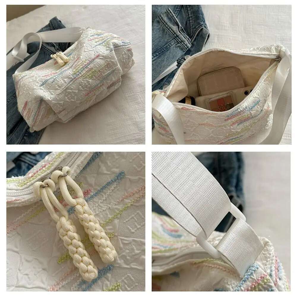 2025 Fashion Cotton Shoulder Messenger Lightweight Large Capacity Handbags Portable Commuting Bag for Women Female