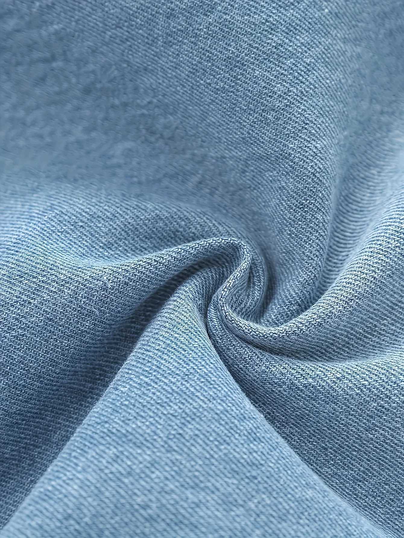 MenS Solid Color Loose-Fit Casual Denim Jeans Non-Stretch Fabric Regular Length Washed Out SeasT251105