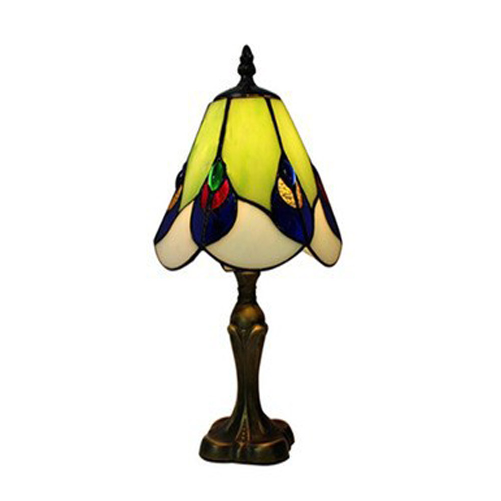 8 inch Tiffany Style Stained Glass Bedside desk table Lamp for Bedroom and hotel coffee bar restaurant