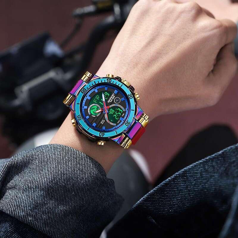 DHwatches Sanda Brand TEMU Student Fashion Alarm Clock Multifunctional Electronic Watch