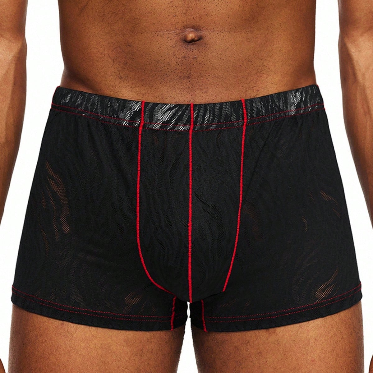 Men's Underwear-Men's Mesh Breathable Fitted Boxer Shorts - Lightweight Skin-Friendly Athletic Casual Underwear-250104
