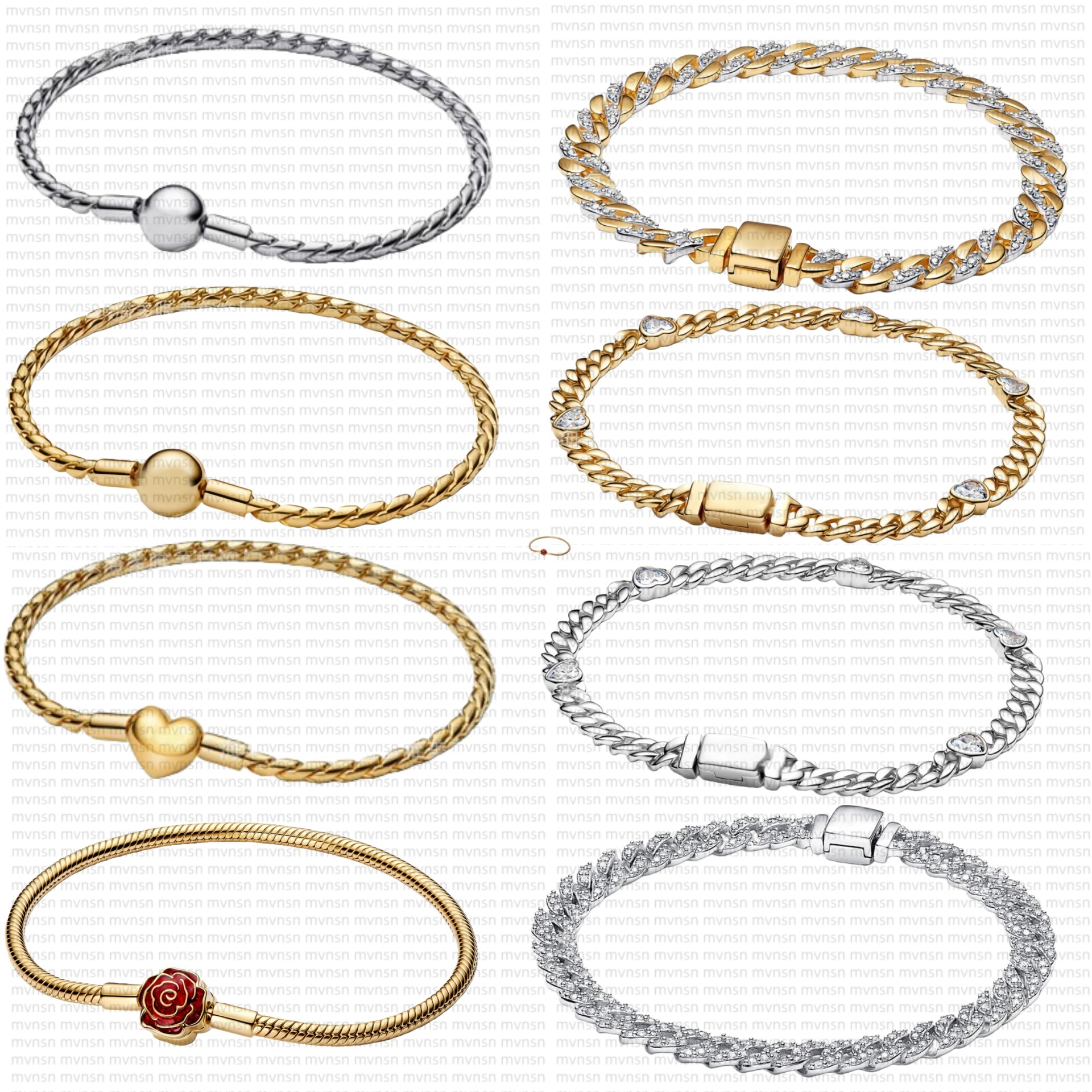 NEW Designer bracelets with box Heart Cuban Chain Bracelet for women classic diamond charms bracelet Snake chain 925 silver rose gold bracelets Luxury jewelry gifts