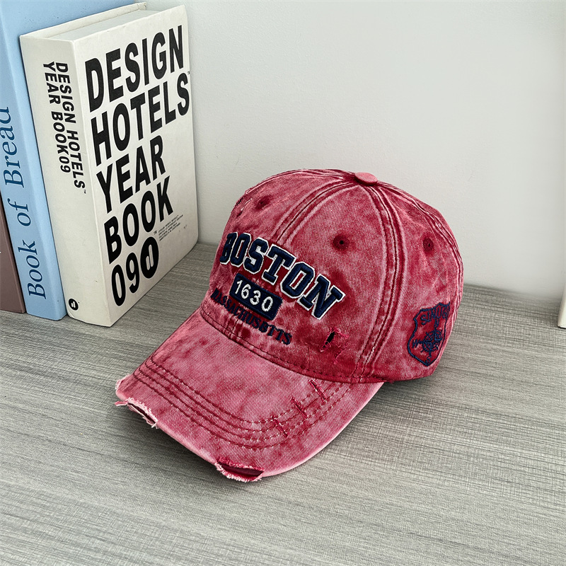 Designer hats retro personalized washed vintage baseball cap embroidered duckbill cap baseball cap for women unisex free shipping adjustable