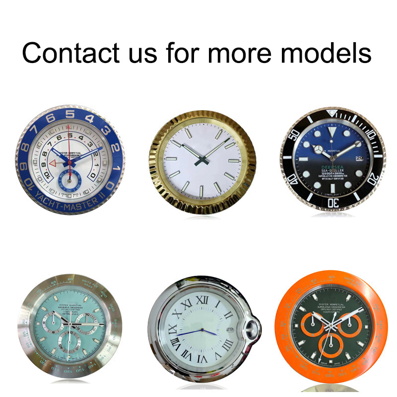 Designer Wall Clock Luxury Wall Watch Metal Large Home Decor Stainless Steel Timepieces House Warming Gift Birthday Present Gold Black Orange