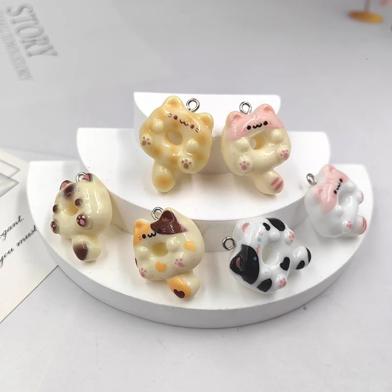 10 Cute Dog and Cat Charm Pendants for Jewelry Making Discovery Kawaii Resin Animal Pendant Flat Back C220 250325