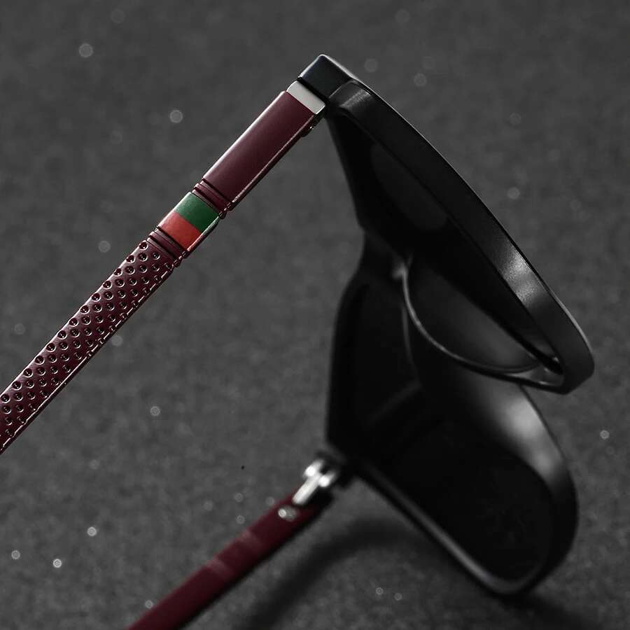 Fashion Vintage Check Pattern Polarized Sunglasses Men Women Driving Fishing Brand Designer Square Sun Glasses Man Eyewear UV400