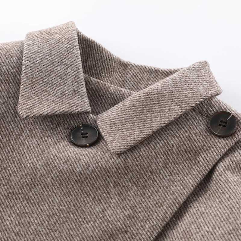 2025 Autumn Kids Babys Girls 2PCS Clothes Set Cotton Solid Turn Down Collar Children Girls Coat Solid 1-8Y Pleated Skirt Outfits Y251105