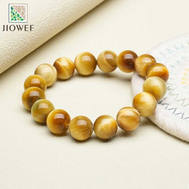 Smooth Golden Tiger Eye Stone Handmade Round Beadss Couple Energy Yoga Women Jewelry Lover Gifts 6/8/10/12mm C251105