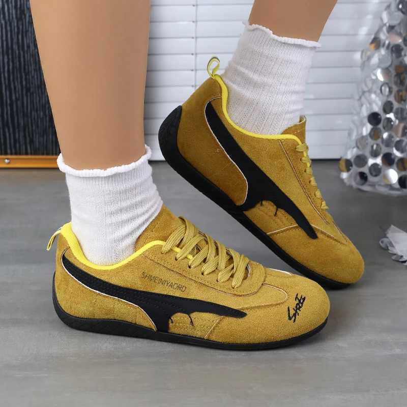 2025 New Wens Running Shoes Flat Lace-Up Soft Sole Lightweight Versatile Casual Athletic Sneakers Y251105