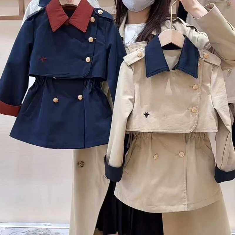 Girls Autumn And Winter Set 2025 New Mid Sized Childrens Windbreaker Vest Skirt Princess Style Two piece Set Y251105