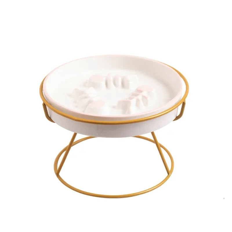 Ceramic pet bowl food water treatment for cats and amplifiers. Dog supplies outdoor feeding beverage accessories dog and cat stand bowl 250403