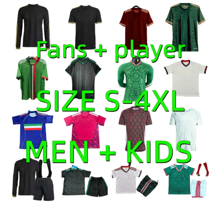 24 25 26 27 MEXICO RAUL soccer jerseys RAUL GIMENEZ CHICHARITO LOZANO 2025 2026 long sleeve player version H.HERRERA J. QUInONES Maillot de football shirt Men kids kit