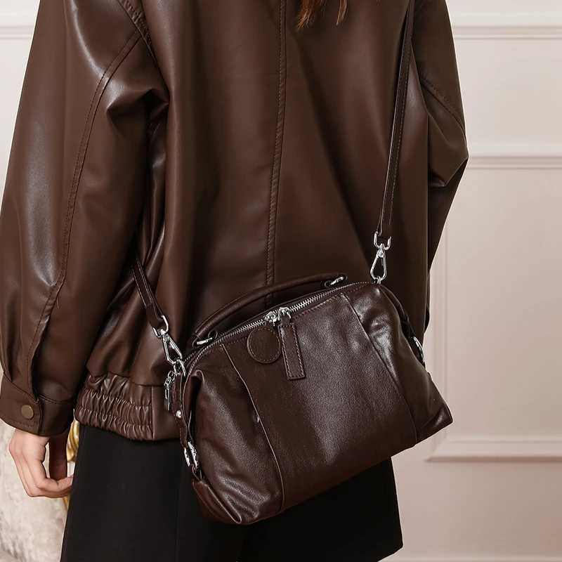 Womens Genuine Leather Handbag High Quality Bag Shoulder Bag Fashion Soft Cow Leather Handbag Lady Shoulder Bag Luxury New Z251104