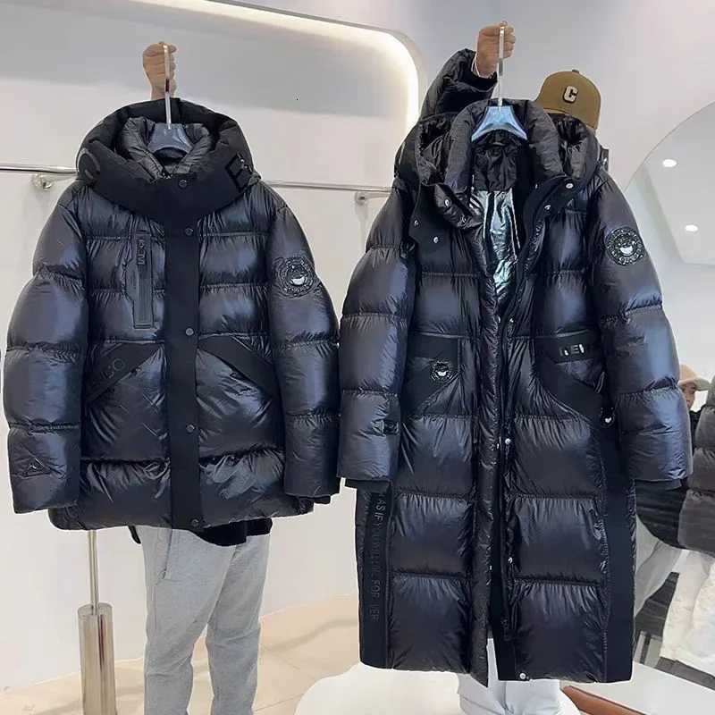 Womens Winter Down Jacket Hooded White Duck Down Coat Glossy Warm Thickened Long Short Puffer Jacket Windproof New in CoatsT251105