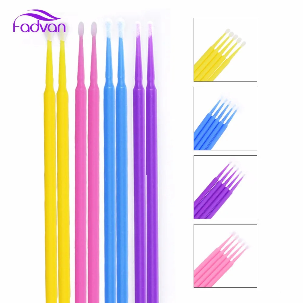 Fadvan 100 piecesbatch disposable makeup brush personal eyelash micro tool application 250325