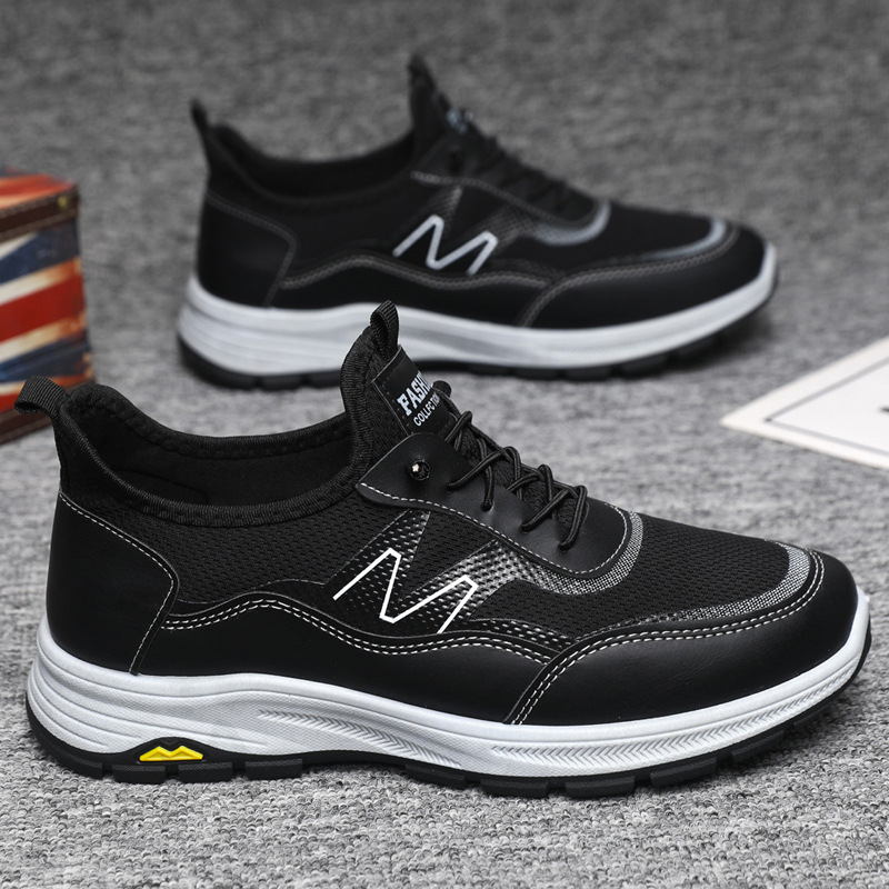 Breathable casual men's shoes large size 2025 spring summer new style trend low-top light sports shoes outdoor walking soft sole wear-resistant s