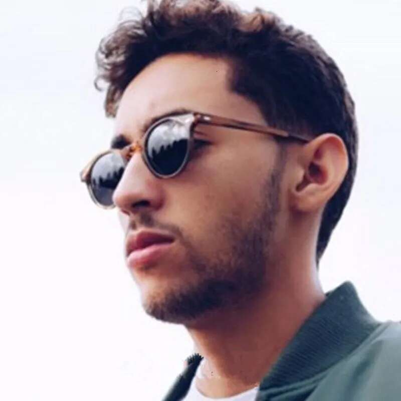 Retro Round Fashion Rice Nail Box For Men And Women Trend Joker Sunglasses