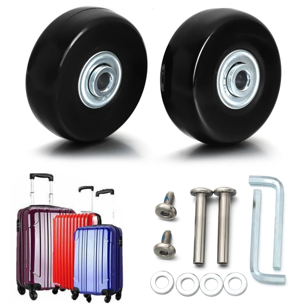 2pc 4078mm Suitcase Wheels Luggage Suitcase Replacement Wheels Axles Repair Kits Repair Tool Silent Swivel Casters with Screw 251031