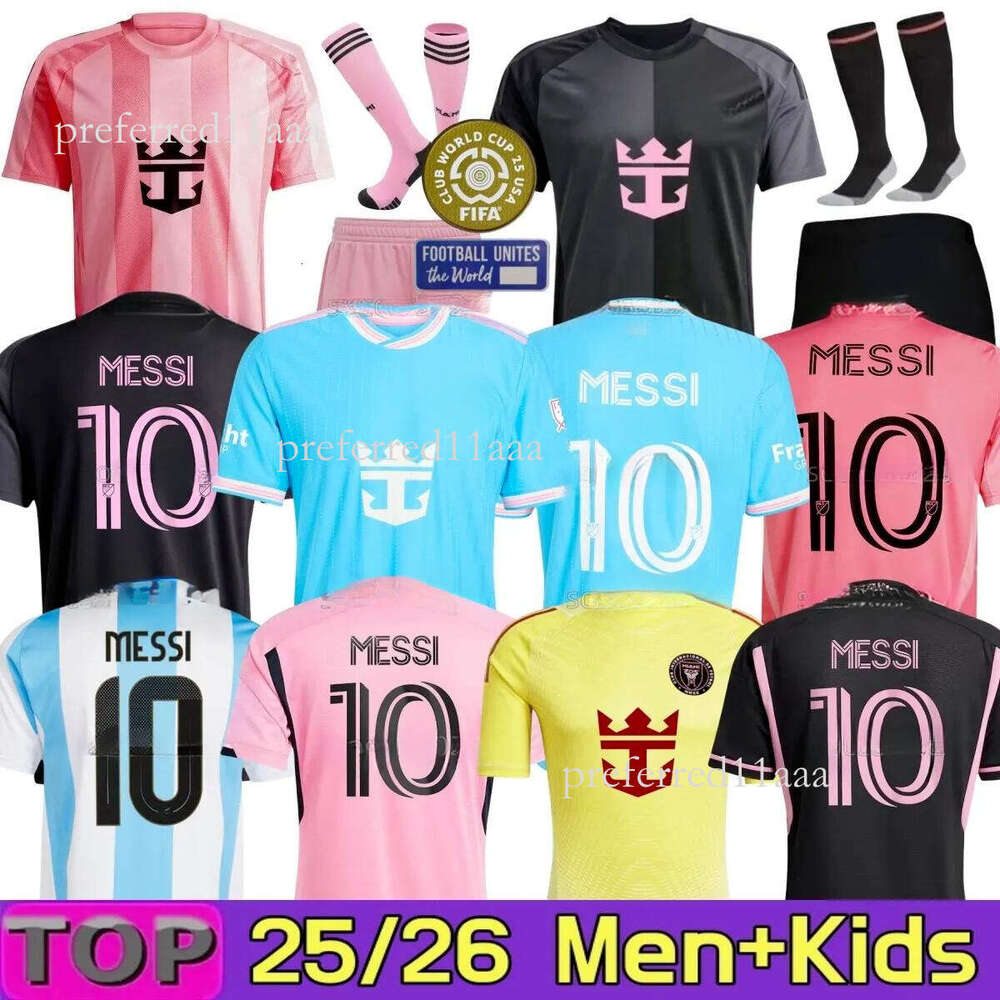 25 26 soccer Jerseys Fans Player player version MARADONA DI MARIA J. AAREZ Home Away FC Men Kids football InterS MiamiS shirt MESSIS SUAREZ 666