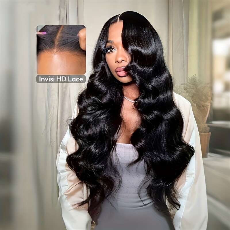 Glueless Wave Wig Bye Knots 7X5 Glueless | Cut Lace, Pre-Bleached Body Wave, Lace Front Wig With Invisible Knots, Pre Plucked Hairline, Put On And Go