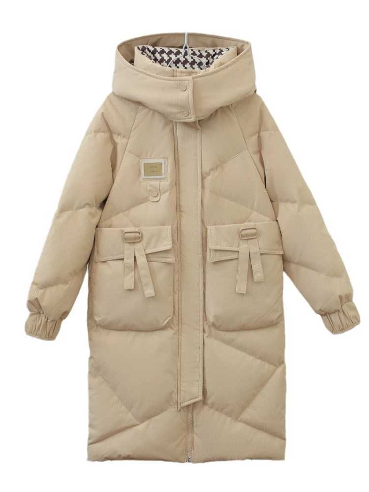 Cotton Jacket for Women New Autumn Winter Mid-length Down Cotton Jacket Womens Coat Hooded Heated Thick Parkas OuterwearT251105