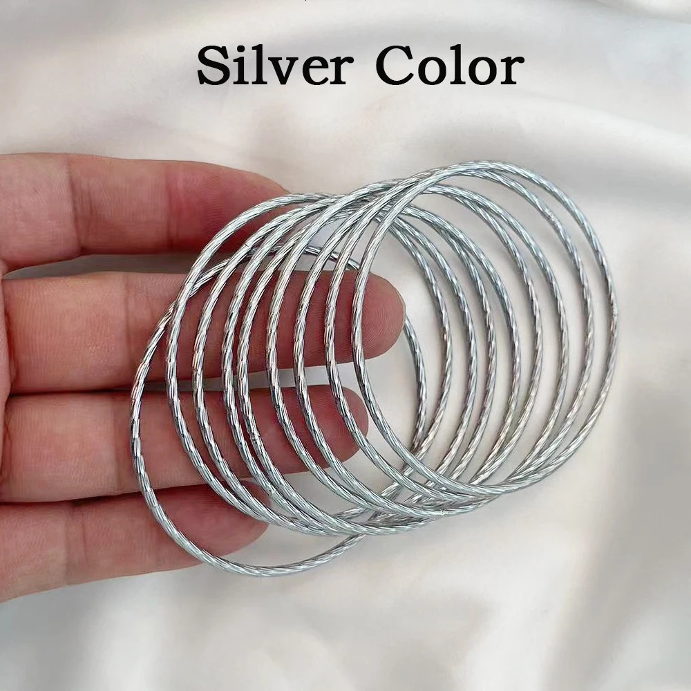 Anniyo 6pcsLot Bracelets Women Girls Dubai Circle Bracelet Jewelry Middle Eastern African Fashion Metal Bangles 014707 251031