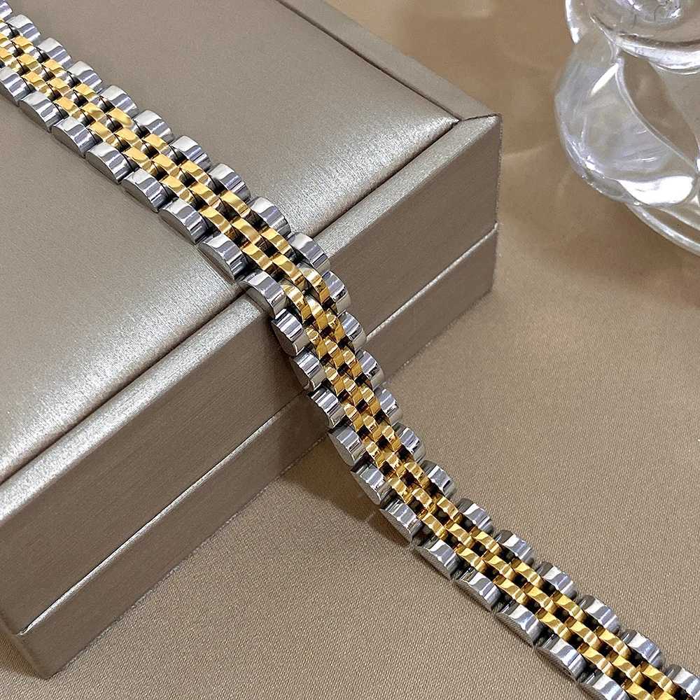 Greatera Five-layer 10mm Beaded Mens Bracelet Two Tone Classic Stainless Steel Band Series Watch Chain Bangle Jewelry For WomenXJ251105