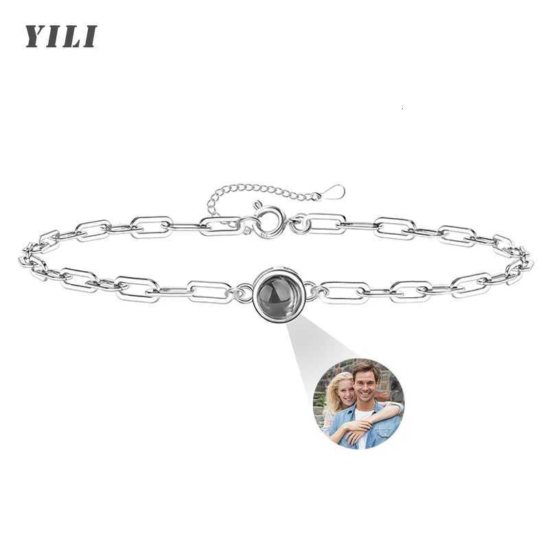 Custom Photo Bracelet Personalized Photo Circle Projection Bracelet Round Pendant With Colored Picture Customized BraceletXJ251105