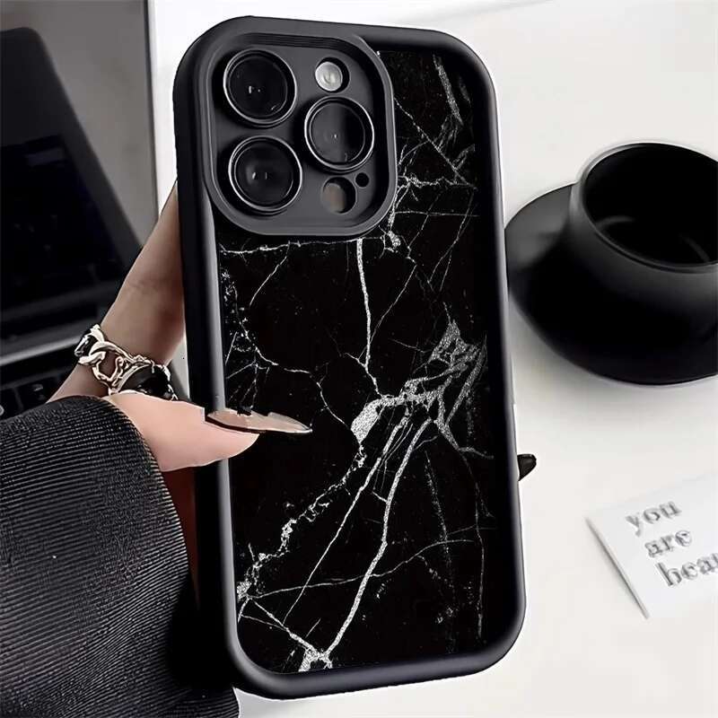 Marble For 16 Case iPhone 13 11 12 15 14 Pro Max XR XS 7 8 Plus SE Shockproof Soft TPU Silicone Phone Cover