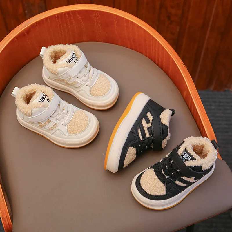 Girls Cotton Shoes Children Plush Thickened Anti-skid Shoes Boys Warm Sports Shoes Baby Soft Comfortable Winter SneakersT251105