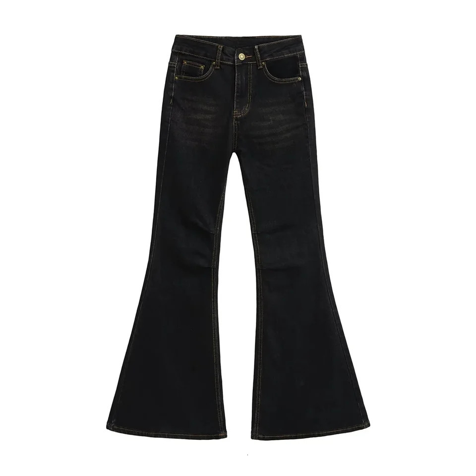 Womens Fashion Flared Jeans with high waist and traditional pocket design are the ideal choice for fashionable casual clothing y2k 250403