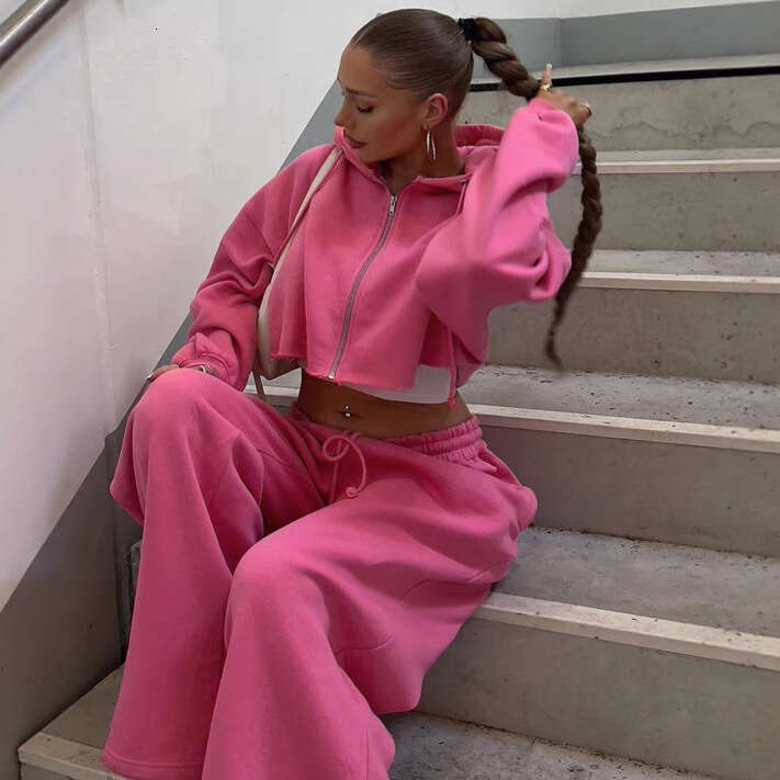 Spring Autumn New European And American Foreign Trade Women's Fashion Long Sleeve Sports Casual Sweatshirt Set B5