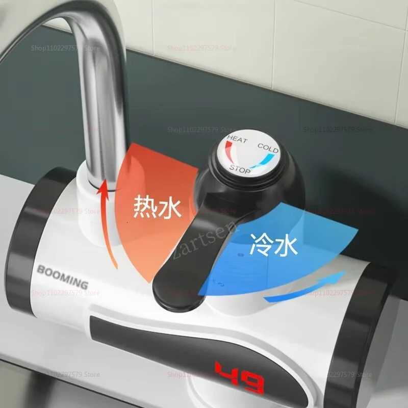 220V 3000W Instant Hot Water Heater Faucet Tankless Electric Tap with 360 Rotatable Spout LED Digital Display 2025 new Y251104