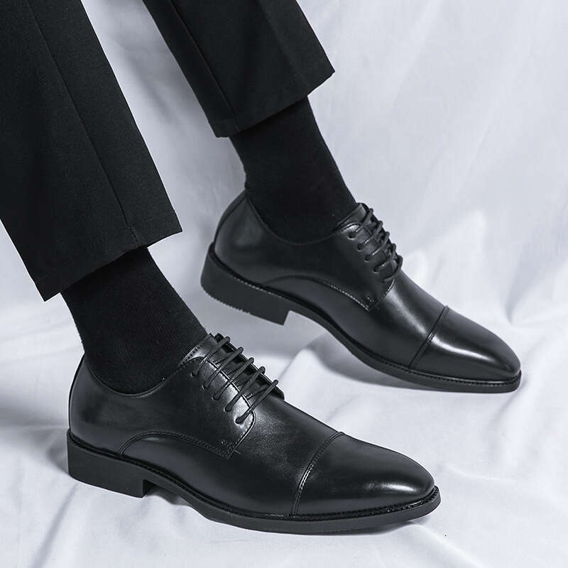Large size new casual leather fashionable business dress British style men's wedding shoes, dinner shoes