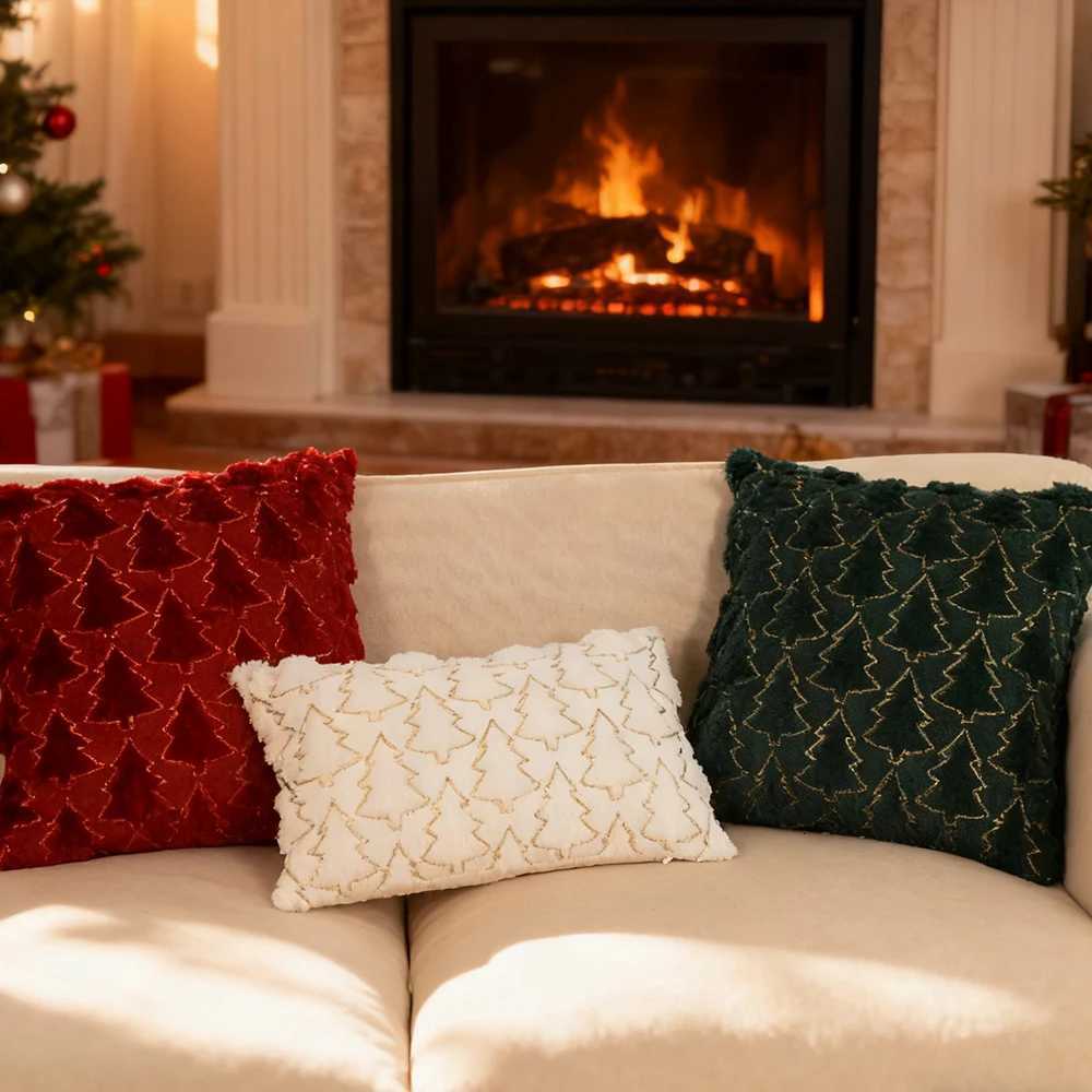BUYNOW PV Velvet Gold Sequin Embroidery Pillowcase Red Green White Living Room Sofa Square Cushion Cover Home Bedroom Bed Decor Y251105