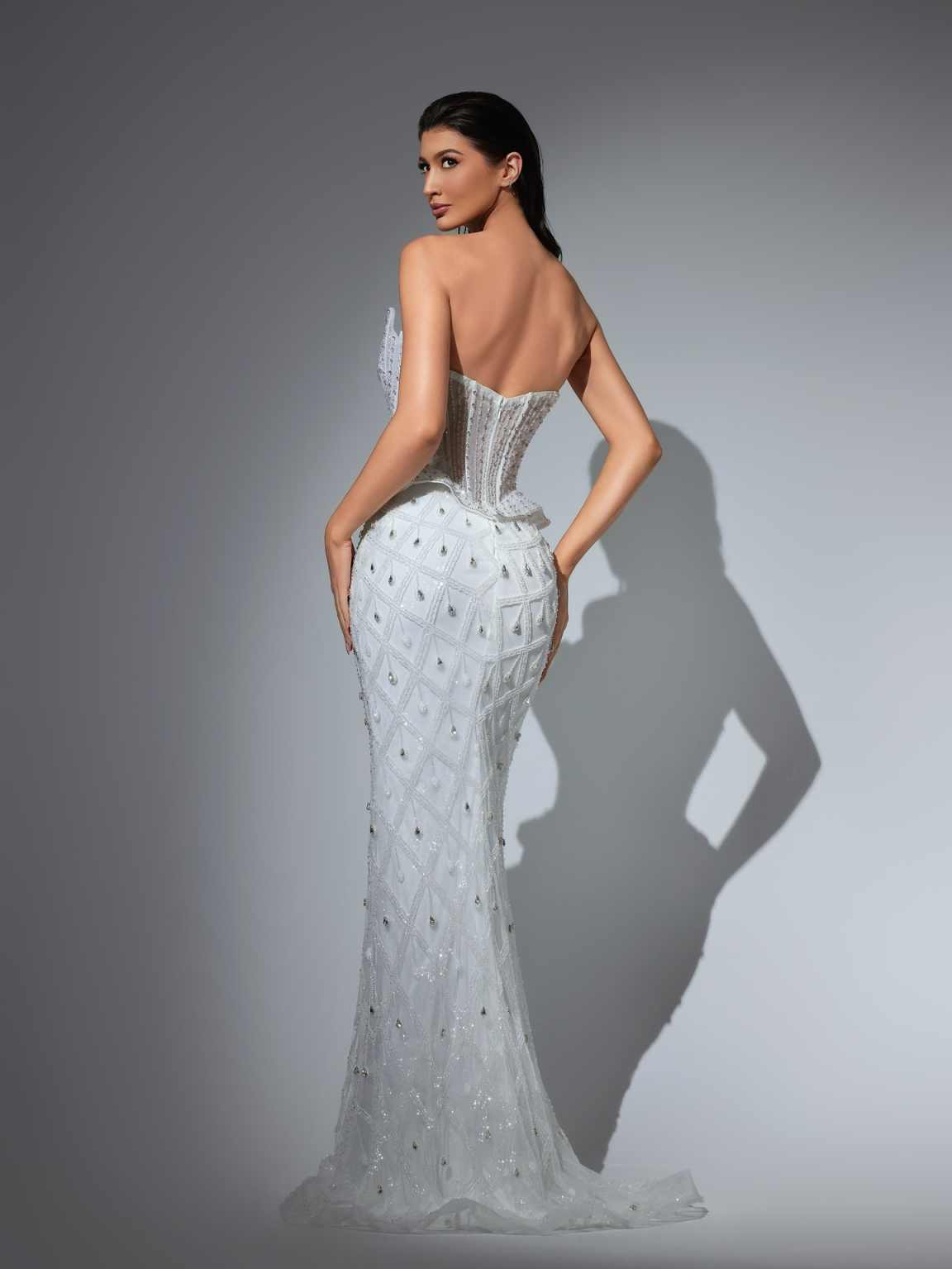 Mint Green Mermaid Prom Dresses For Women Strapless Elegant Cocktail Dress With Pearls Party Gowns Vestidos De Novia Customized