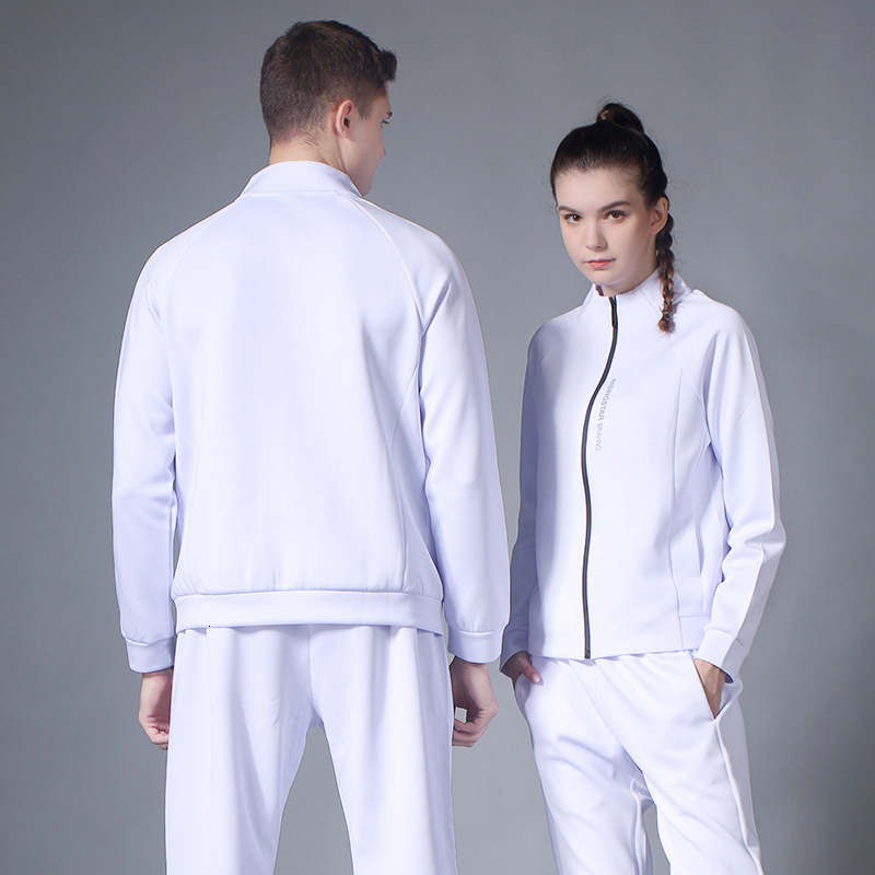 Premium Stand Collar Couple Letter Jacket Quick-Dry Autumn Winter Training Unisex Sports Cardigan Coat